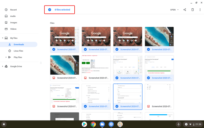 Chromebookでファイルを圧縮する方法