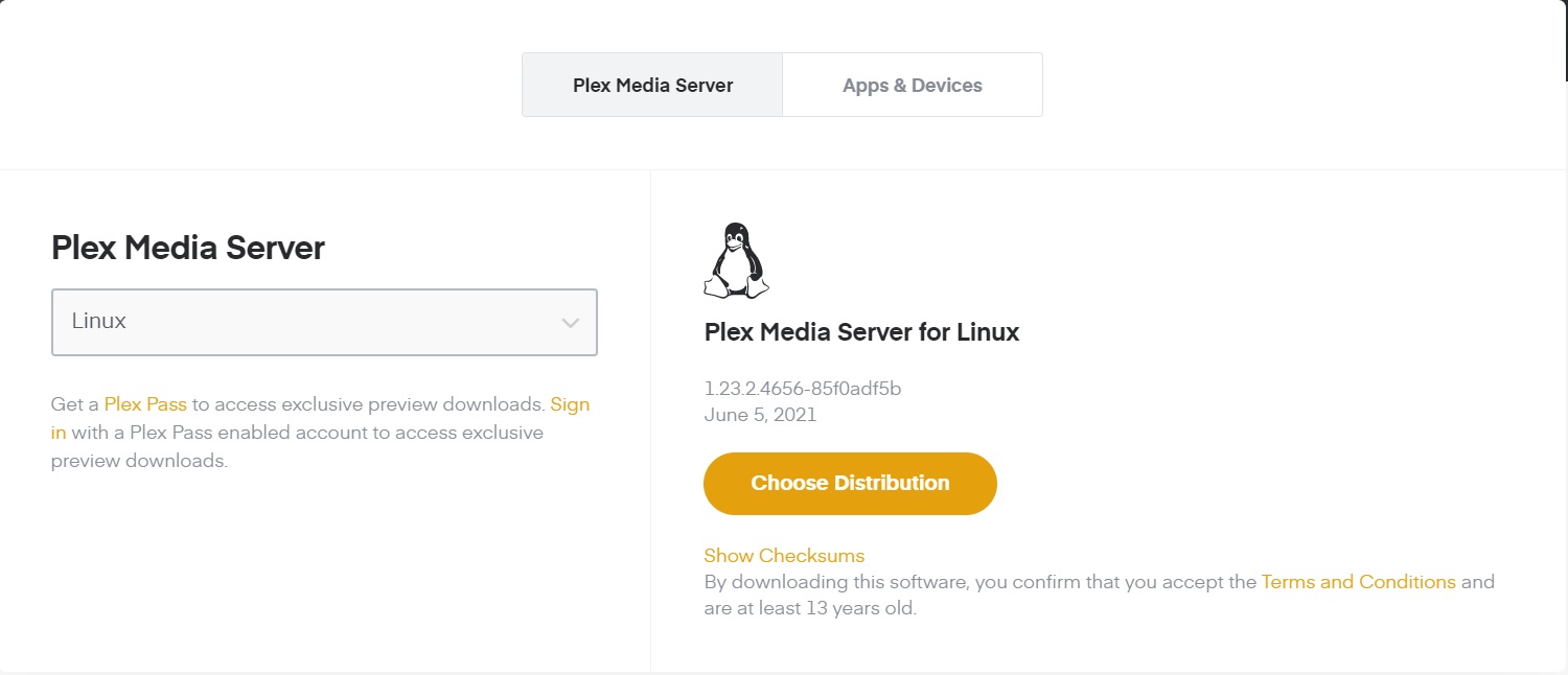 パーソナル メディア サーバーにする Plex Media Server