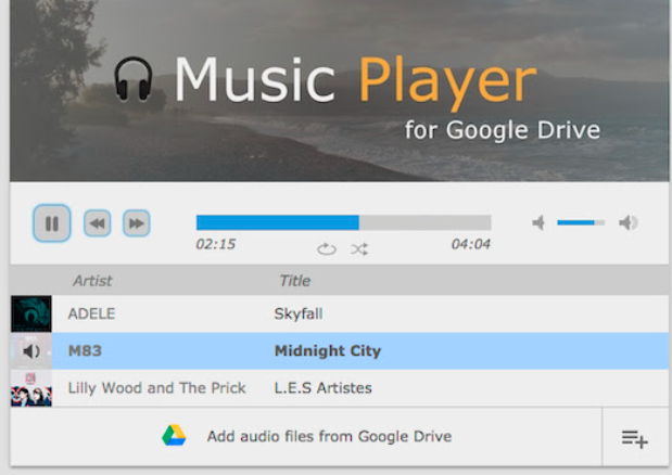 Music Player for Google Drive